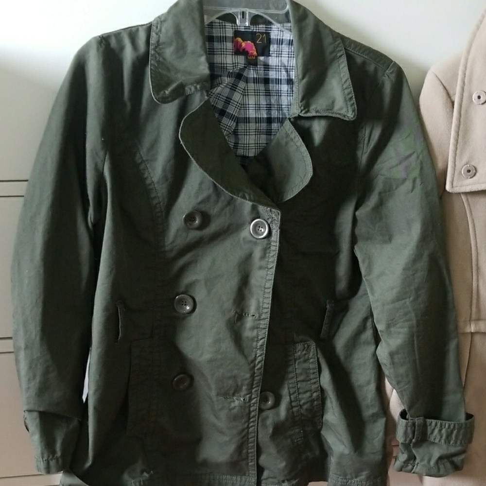 forever 21 green coat.